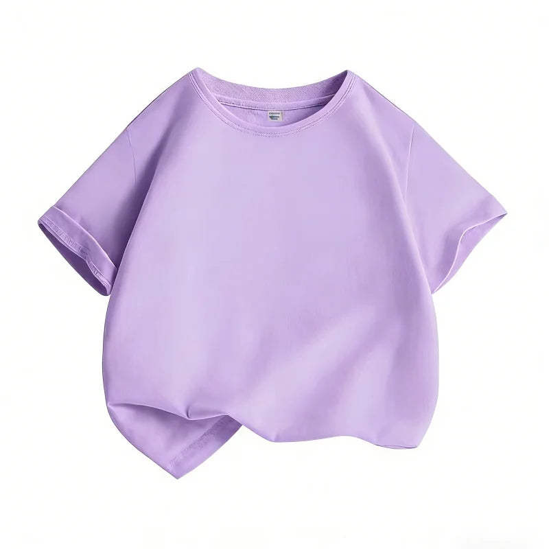 White Red Kids Boys TShirt Cotton Sport Fashion Summer Girls T Shirt Casual Short Sleeves Breathe Children’s Clothes 2-12 Years