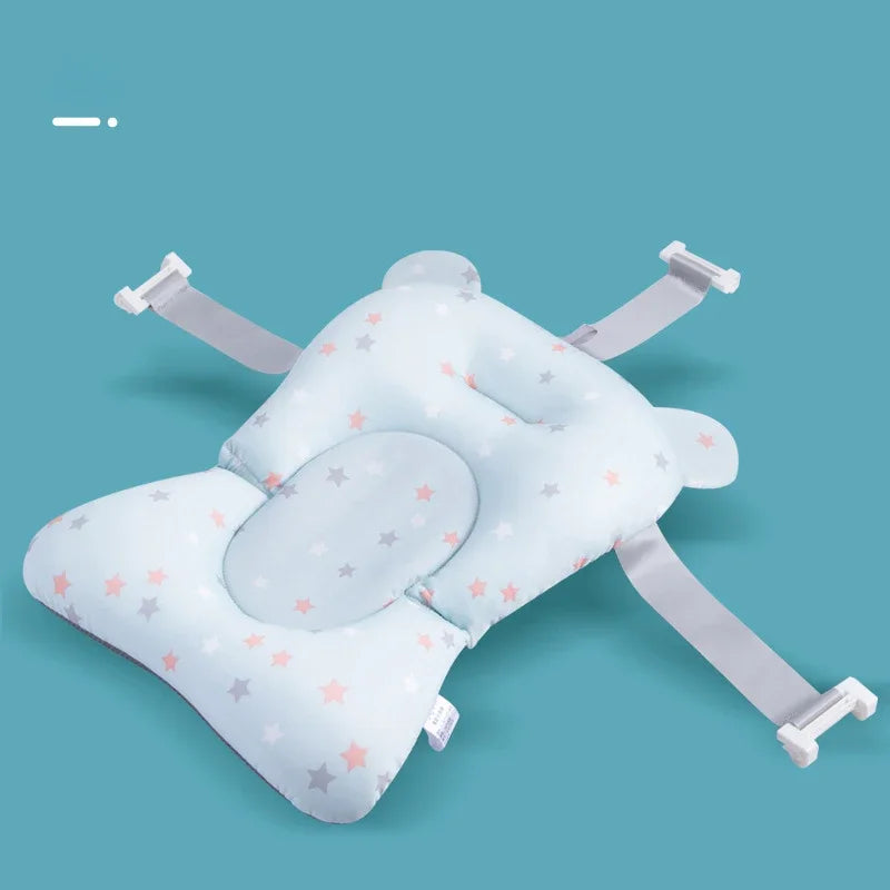 Newborn Bathtub Pillow Infant Anti-Slip Soft Comfort Body Cushion Baby Bath Seat Support Mat Foldable Bath Tub Pad &amp Chair