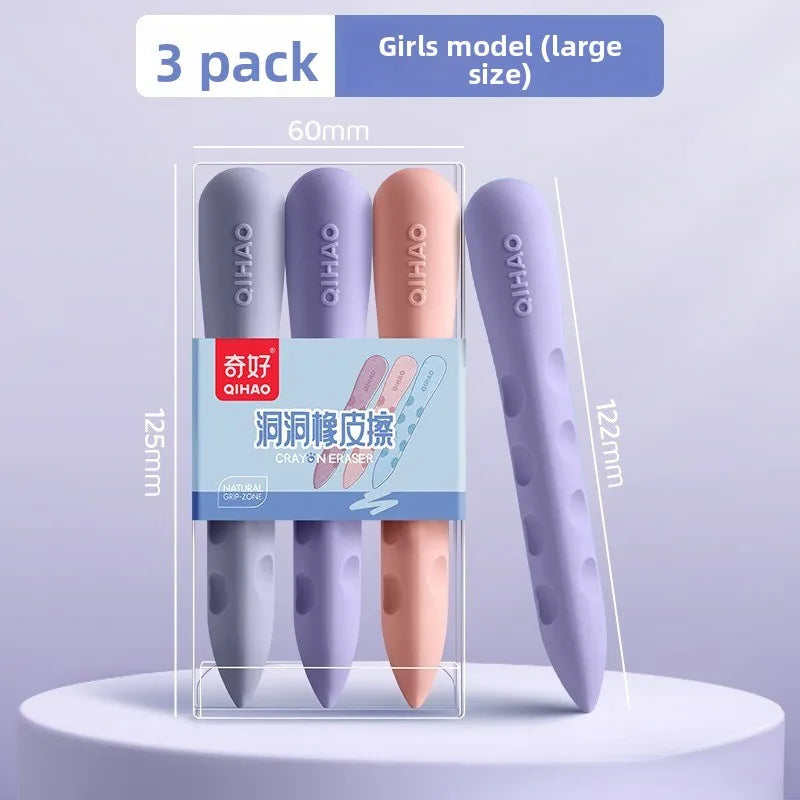 Ultra-large hole eraser for primary school students, child-friendly creative large-size eraser with no residue and no dust