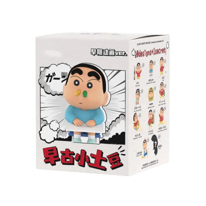 Crayon Shin Chans Shinnosuke Nohara ShinEarly Ancient Potato Series Blind Box Action Figure  Desktop Ornaments Doll Toys Gifts
