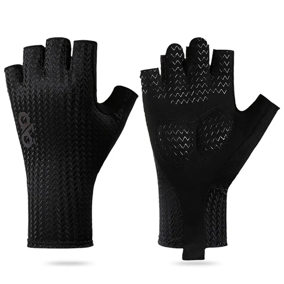 GTUBIKE Summer Breathable Half Finger Cycling Gloves Ultralight Road Bike Gloves Anti-Slip Silicone Pad Cooling Sport Gear
