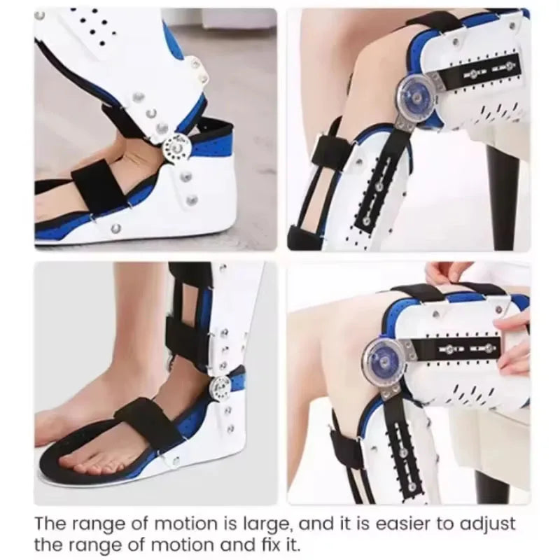 Adjustable Height Knee Brace Knee Ankle Foot Orthosis Brace Thigh Knee Joint Foot Ligament Injury Protector Support Fixator