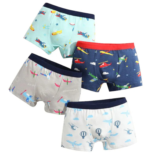 4/8/12 Pcs Boys Boxer sets Briefs Kids Cotton Underwear Baby Underpants Teenager Cartoon Dinosaur Print Soft Children Panties