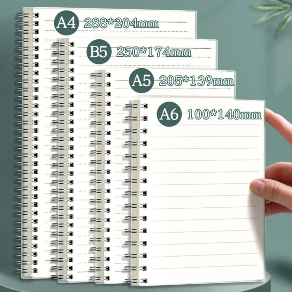 Thickened A5/B5/A4 Coil Notebook Grids/Blank/Horizontal Line Flip Over Spiral Notebook 80Sheets Notepad Students Gift