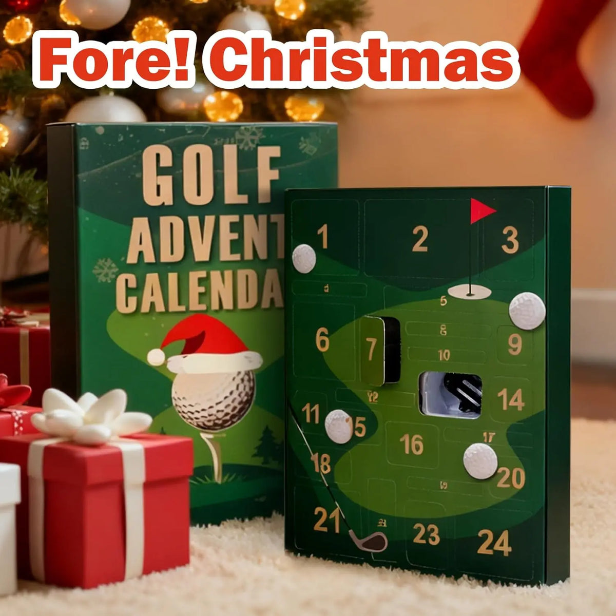 Golf-Themed Christmas Advent Calendar – 24-Day Gift Box for Men & Women