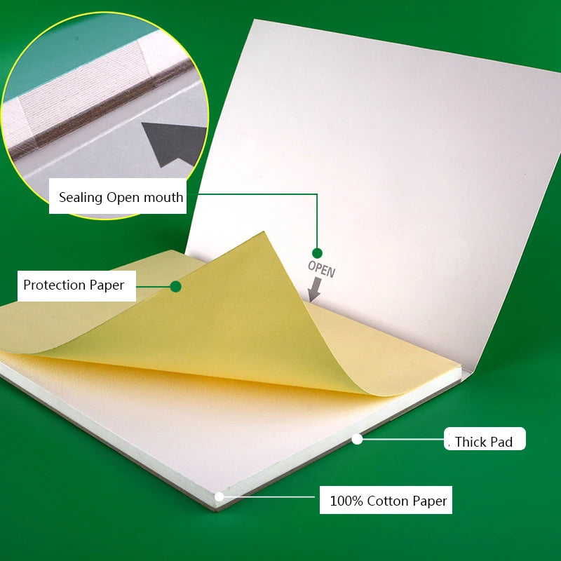 Baohong 100% Cotton Watercolor Paper Pad A5/A4/A3/32k/16k 20Sheets 300g Water Color Paper Block Artist Book Pad Art Supplies