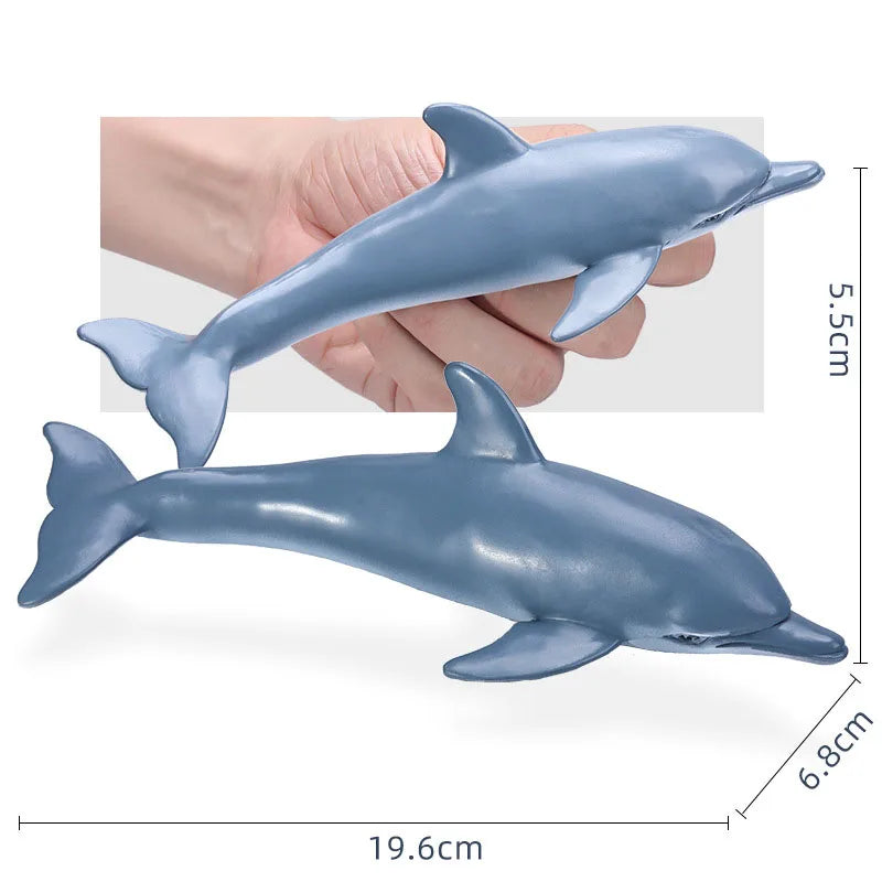 14-22CM Ocean Animals Action Figures Sealife Shark Whare Megalodon Models Figurines PVC Home Decoration Kids Education Toys Gift