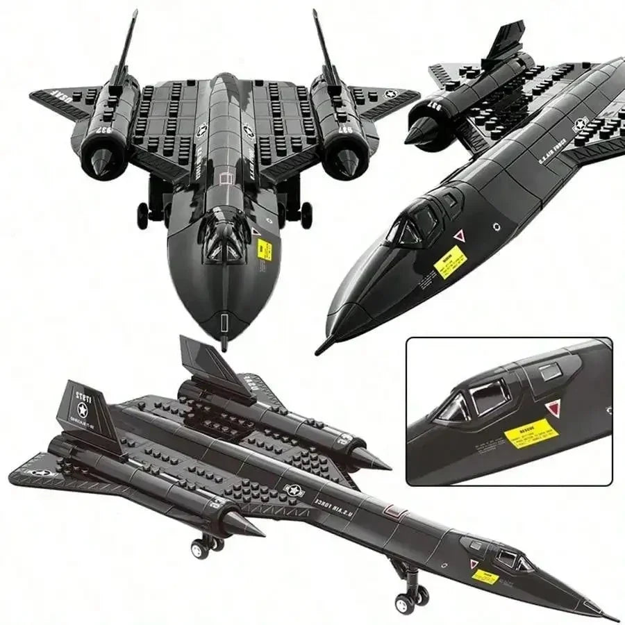 Creative Military SR-71 Blackbird Spy Plane  Building Blocks SetsMOC Kit Assembly Bricks STEM Learning Toys Gift for Children