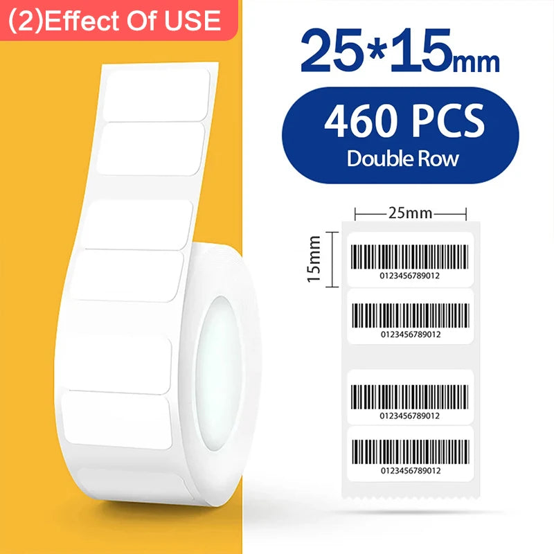 Niimbot 1Roll B1 White Sticker Waterproof Paper Adhesive Label White Anti-Oil For B1 B21 Mini Portable Thermal Printer Tape