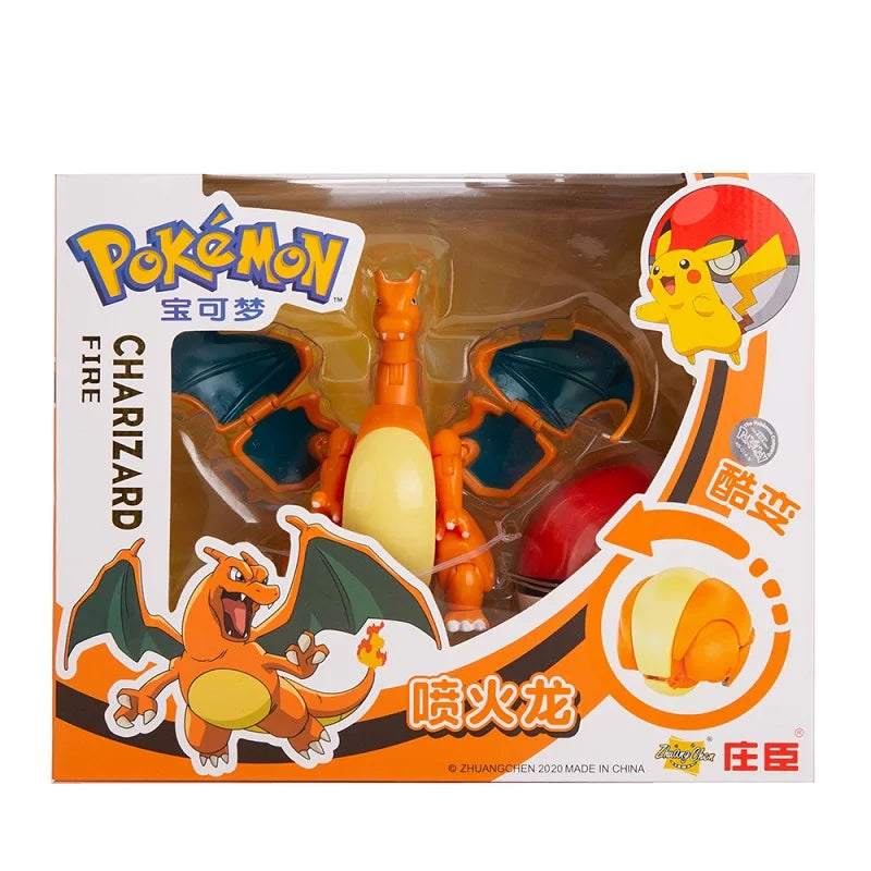 Genuine Pokemon Anime Figure Pikachu Gengar Charizard Gyarados Mew Dragonite Pet  Collect Model Doll Transformation Toy Gifts