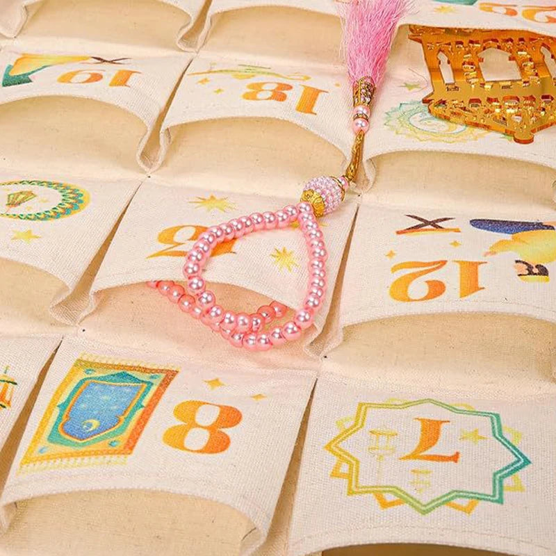 Personalized Ramadan 30 Day Advent Calendar For Muslim Islamic Kid Boy Girl Kareem Eid Al Fitr Wall Hanging Home Decoration