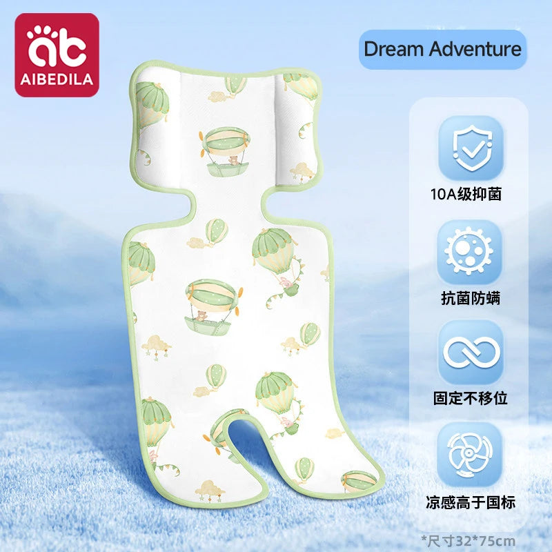 AIBEDILA Baby Stroller Cooling Pad Ice Silk Summer Seat Liner Mat Universal for Car Seat Stroller High Chair