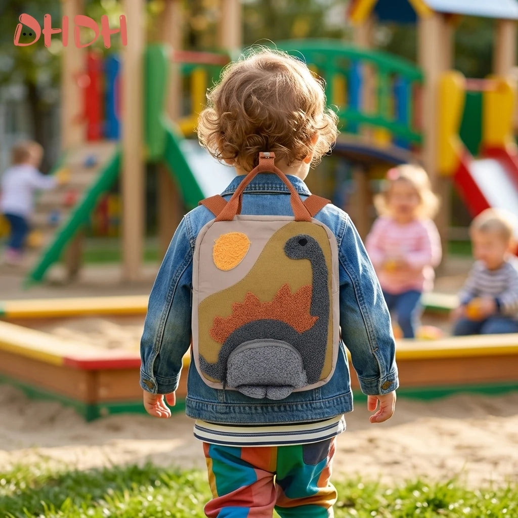 Premium Cartoon Dinosaur Children S Backpack High Quality Durable Canvas Portable Waterproof Comfortable Fashion Schoolbag For