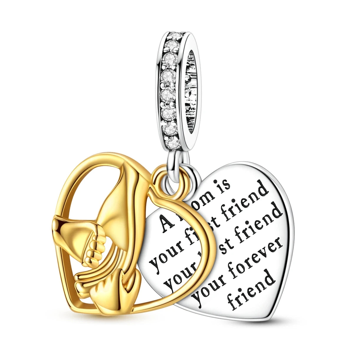 Woman Charms 925 Sterling Silver Beads MOM Mother Day Fit Bracelet Making Female Jewelry Gift