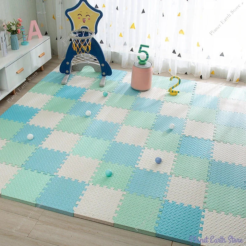 16Pcs Puzzle Mat for Children Kids Carpet Mats EVA Foam Rug Room Activities Mat for Baby Children Room Activities Mat 30*30*1cm