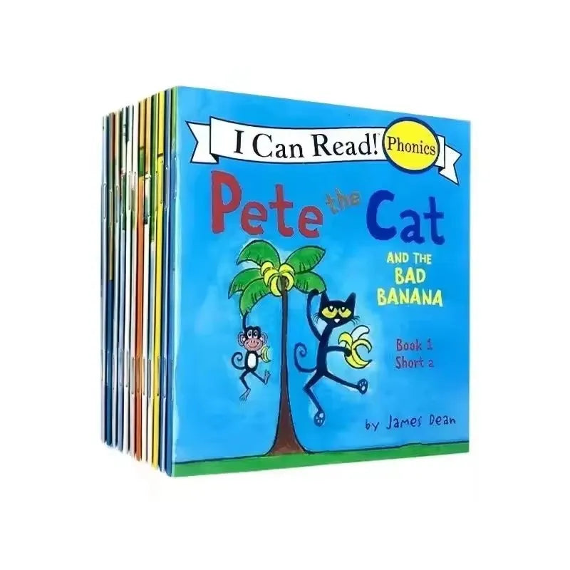 Pete the Cat 12 Books Set I Can Read English Picture Story Books for Children Early Education Pocket Size Reading Material
