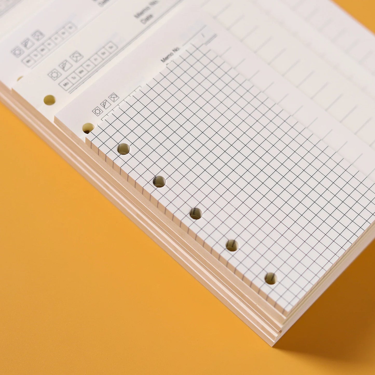High Quality Ring Binder Notebook A5 Personal A6 A7 A8 Size Insert Refills Loose Leaf Spiral Diary Planner Inner Core 100g Paper