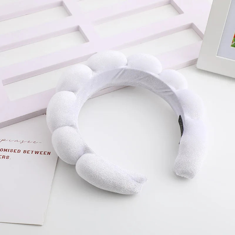 Retro Puffy Hair Band Sponge Headbands for Women Velvet Cloth Padded Girls Makeup Hairband Beauty Fashion Hairband Accessories