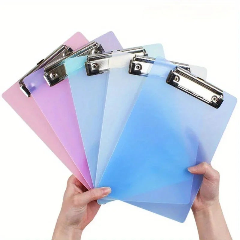 5Pcs A5 Clipboard Folder Writing Pad Holder Memo Clip Board File Clip Writing Clamps Kids Cute Stationery Office School Supplies