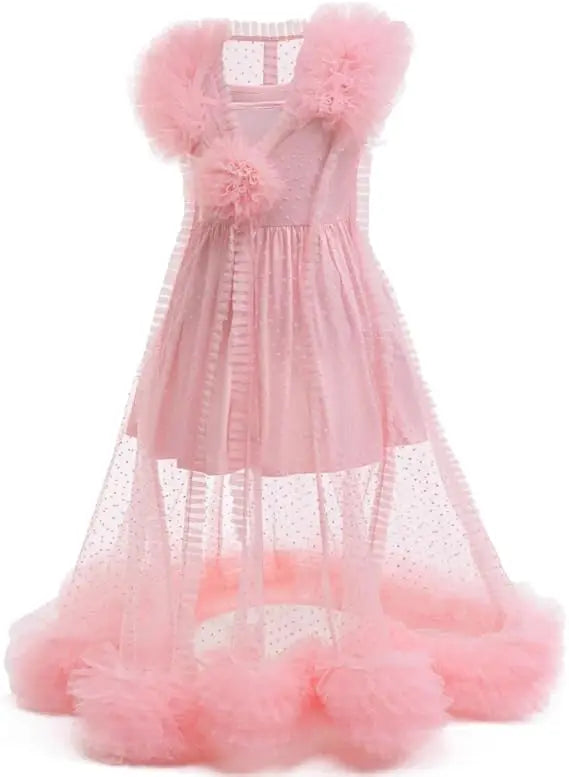 Pink Glinda Cosplay Costume Dress Halloween Dance Party Show for Girls Kids clothing Set Role-Playing Dreamy Outfit