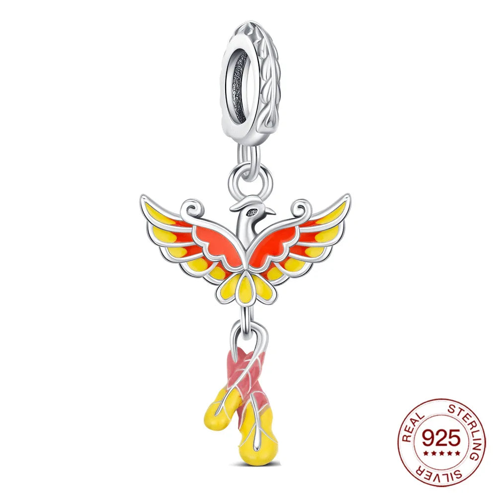 New Charms Hot Holiday Original Phoenix Pendant S925 Sterling Silver Bead Fit Bracelets Diy For Women Fine Jewelry Love Gift