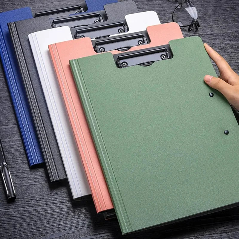 1pcs A4 File Folder Clipboard Writing Pad Memo Clip Board Clips Test Paper Storage Organizer School Supplies Office Stationary