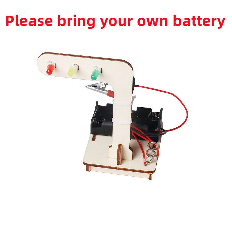 Children's Handmade Technology Small Production DIY Traffic Lights Fun Invention Educational Science Toy Learning STEM Education