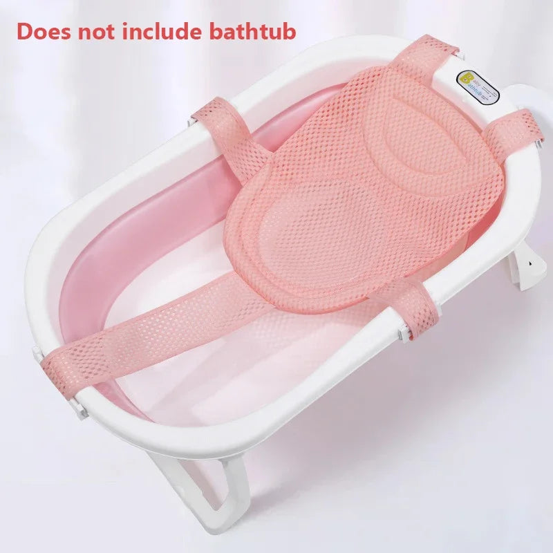Newborn Bathtub Pillow Infant Anti-Slip Soft Comfort Body Cushion Baby Bath Seat Support Mat Foldable Bath Tub Pad &amp Chair