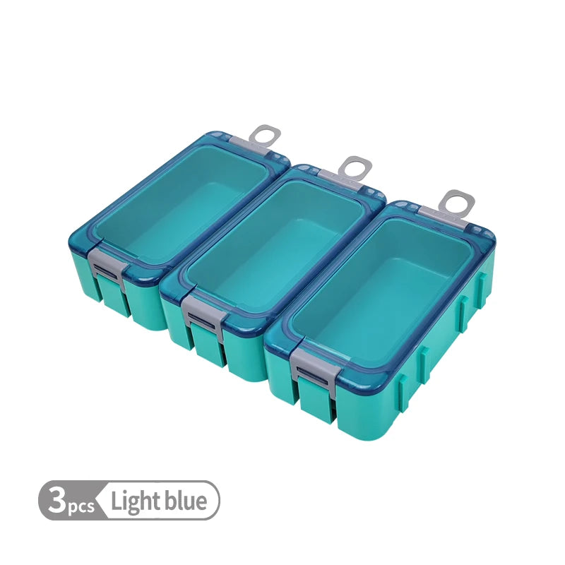 New 3Pcs Fishing Box Mini Plastic Accessories Storage Box Hook Organizer boxes Bait container Carp Tool Case with Luminous