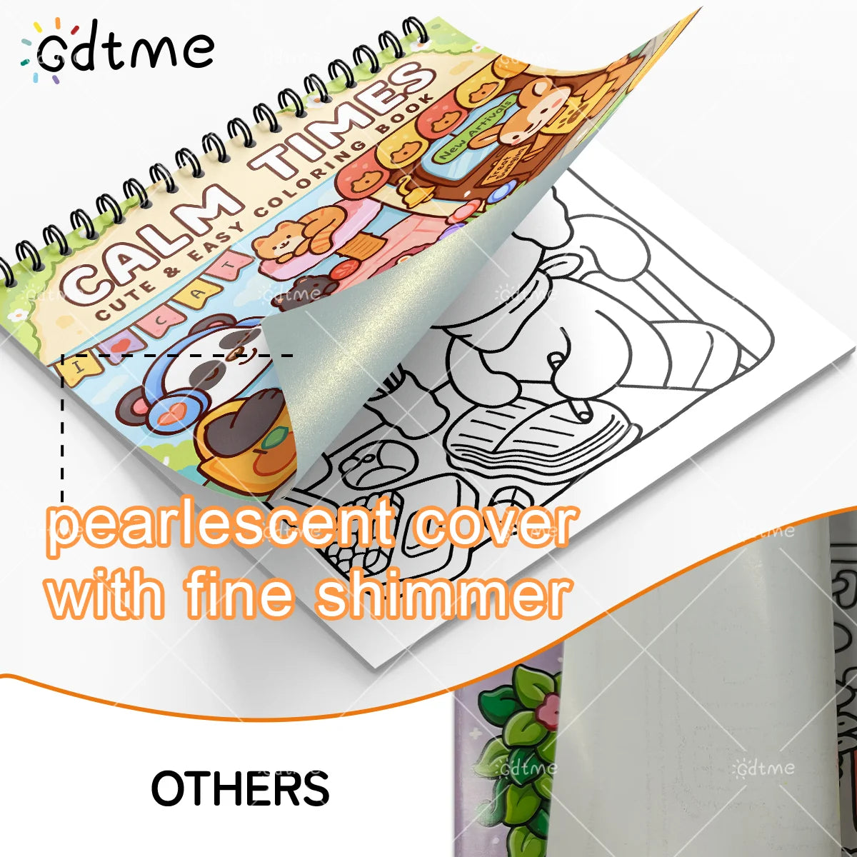 CALM TIMES Coloring Book for Adult Featuring Spiral binding 24pages for Relaxation Kid Educational DIY Painting Drawing Book