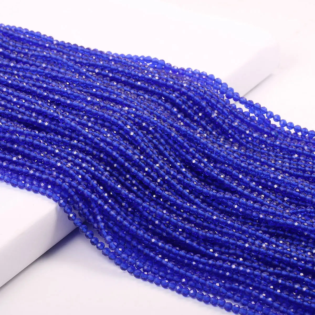 5 Strings Natural Spinel Stone Beads Faceted Round Crystal Spacer Glass Beads Bracelet DIY Jewelry Making Bracelet Necklace