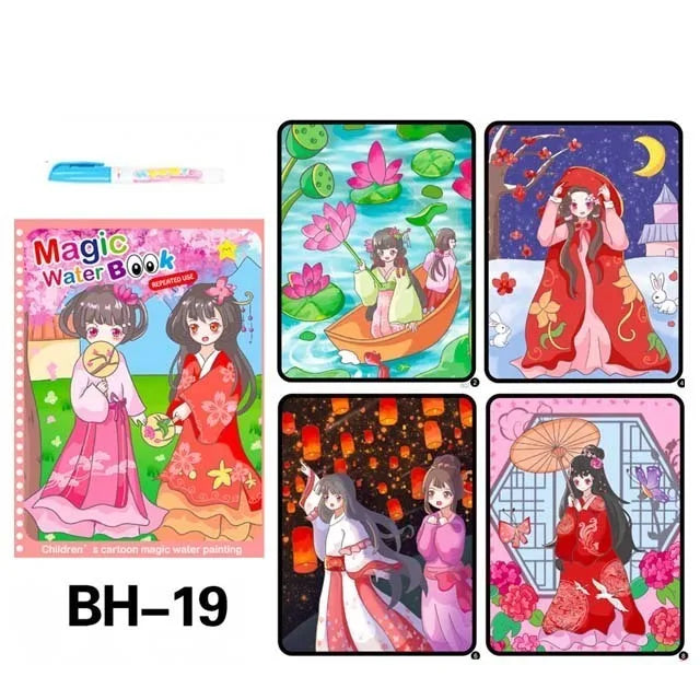 Children Painting Drawing Toys Reusable Coloring Book Magic Water Drawing Book Sensory Early Education Toys for Kids