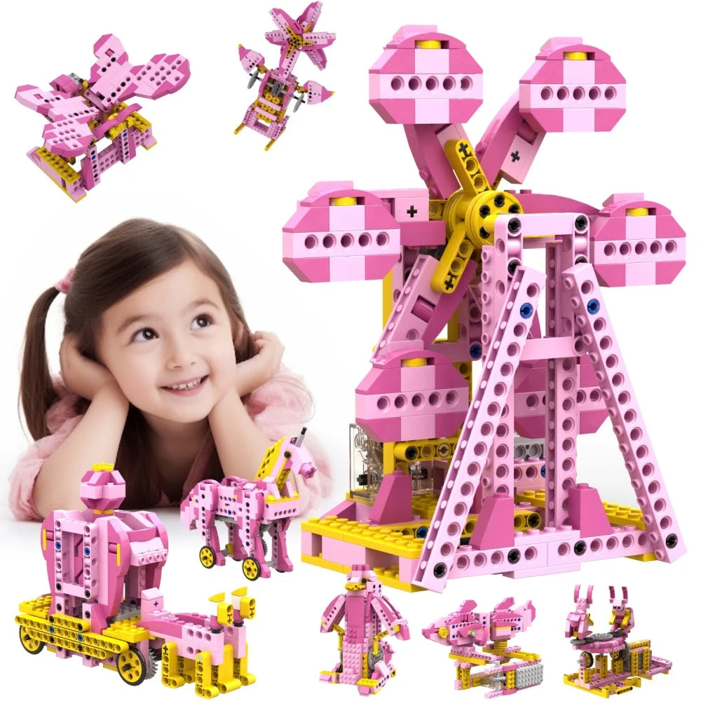 Apitor Robot E STEM Kits for 8-12 Year Old Boy Girl, 14 in 1 Educational Construction Science Kit with Learning Materials