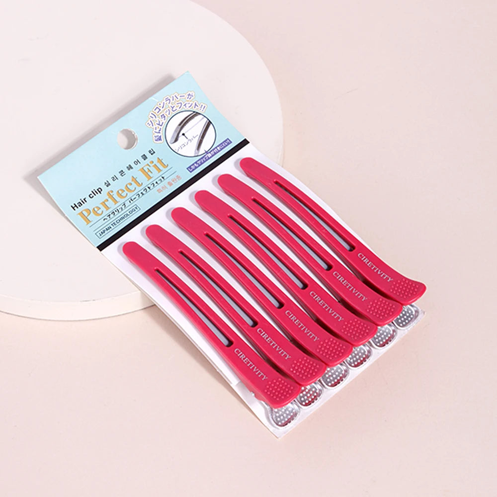 6Pcs Hairdressing Clamps Women's Claws Section Clips Barber Crocodile Hairpin Salon Styling Tools Hair Accessories