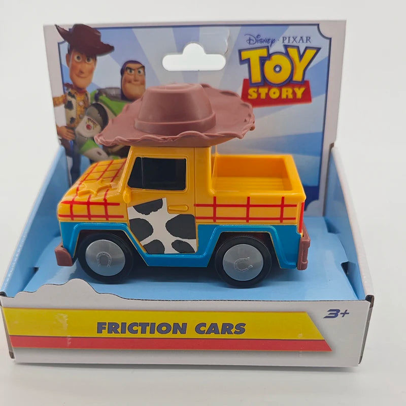 5 Styles Toy Story Cartoon Buzz Lightyear Woody Jessie Rex Alien Model Inertial Pull-back Free Wheel Car Toys For Kids Boy Gifts