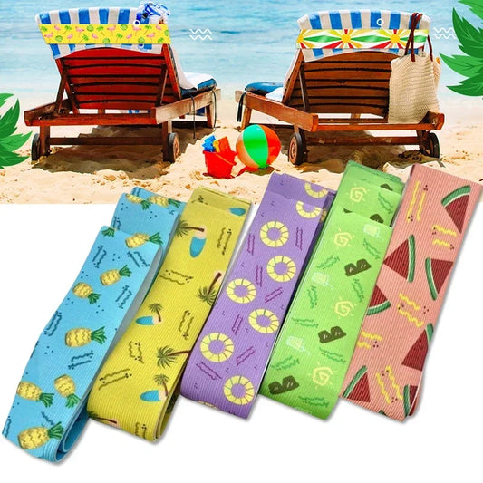 5Pcs  Large Towel Bands for Beach Chairs Cruise Chairs Towel Bands Elastic Windproof Lounge Clips Strap Holder for Summer Pool