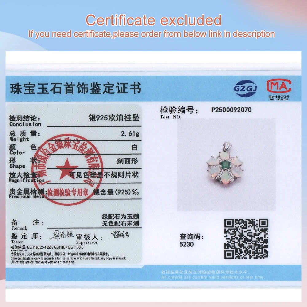 S925 silver flower shape original design with natural ethiopia opal green agate gemstones fine jewelry for women elegant jewelry