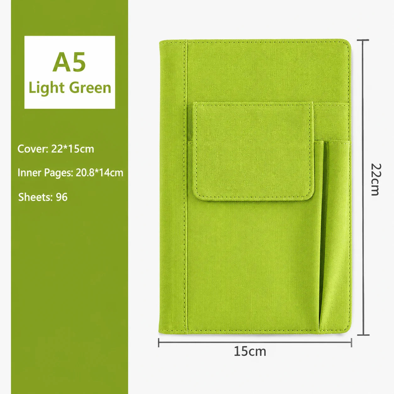 Storage Pocket Notebook Delicate Pu Cover Notebook Pen Loop Journal Rounded Corner A5 Notebook For Personal Use Gift Office Use