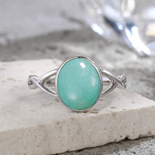 S925 Sterling Silver Moonstone Rings Simple Summer Rings Natural Stone With Blue Light Party Gifts Fine Jewelry Rings For Women