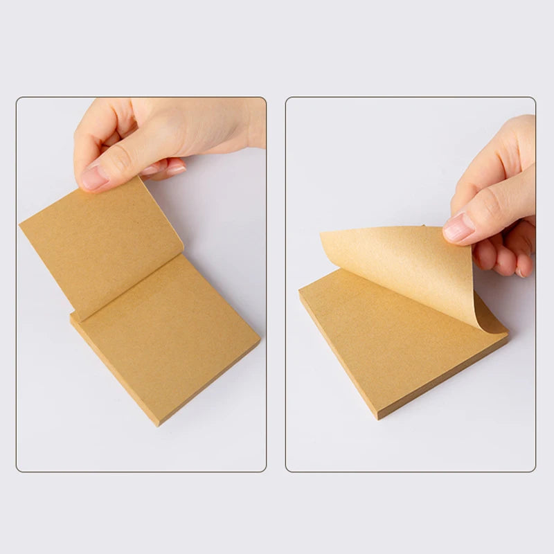 80 Sheets Sticky Stationery Notepad Office bookmark Sticky notes Posted it Khaki  kawaii design Stickers in notebook Memo pad