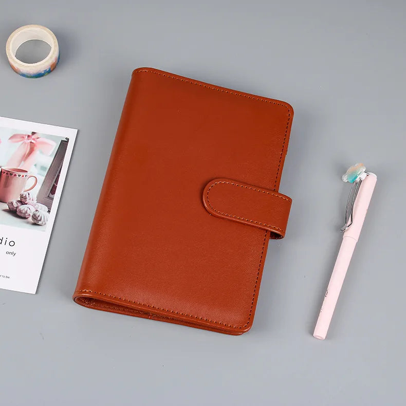 A6/A5 Macaroon 18 Colors  PU Leather DIY Binder Photocards Collect Book Diary Agenda Planner Cover Album Stationery