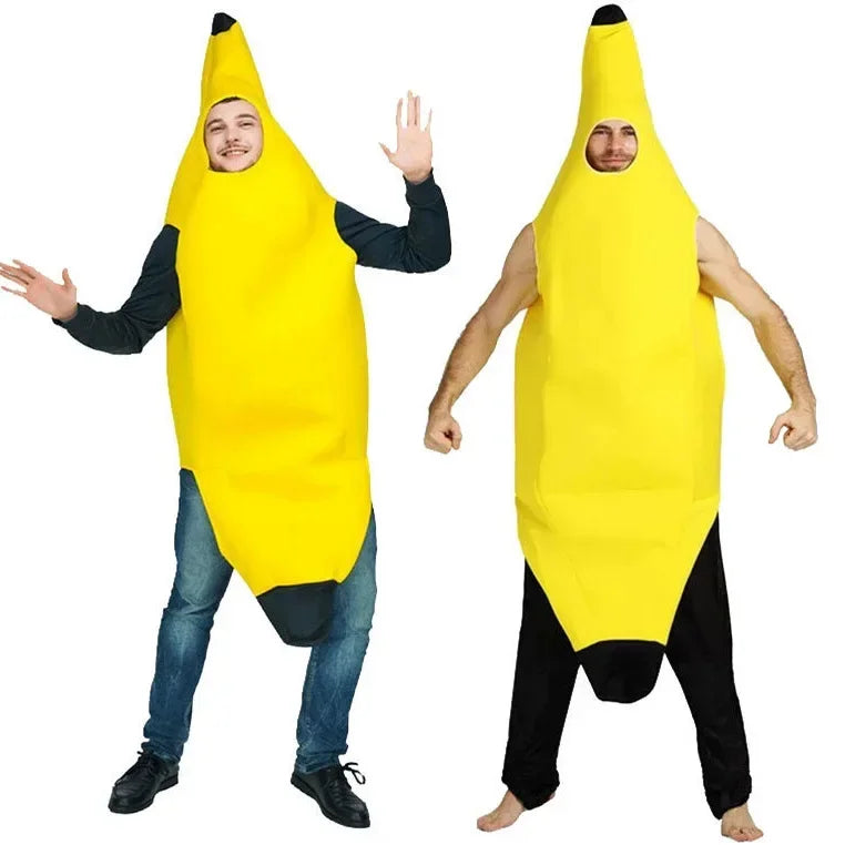 Funny Banana Halloween Costume For Kids Adults Theater Show Carnival Party Outfit Stage Performance Fancy Dress Comedy