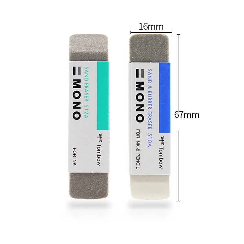 TOMBOW Mono Eraser ES-512A/ES-510A For Sand Eraser Scrub Rubber Double Head Ink Remover highlight School Supplies Erasers