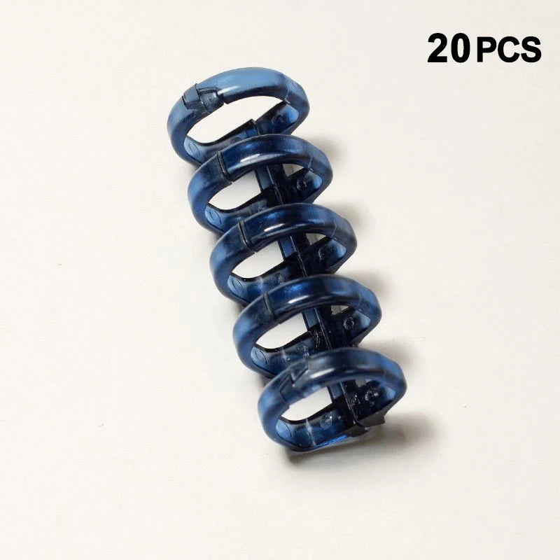 20PCS 5hole Loose-leaf Binder Ring Notebook Spring Spiral Rings Binder Strip Buckle Clip Binding Clip School Supplies Stationery