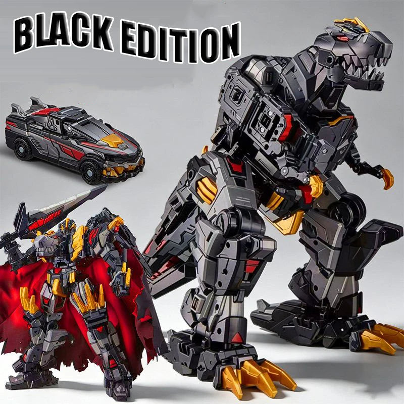 Mini Force Dinoid REX KAISER BLACK EDITION Transformation Robot Dinosaur Model Deformation Headbot Giganoto Dino Toy For Gift