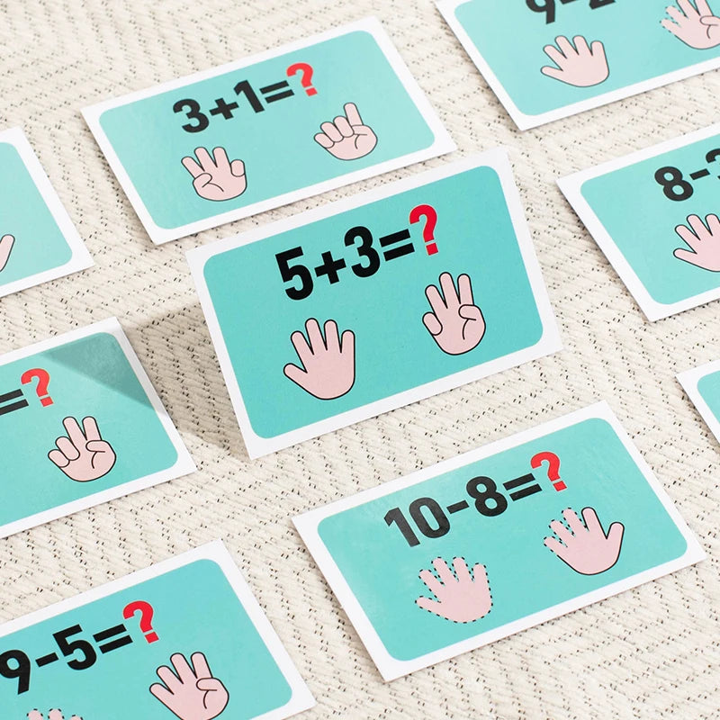 Kids Mathematics Teaching Aids Finger Numbers Counting Stick Palm Math Toy Children Counting Educational Toys Toddlers Intellige