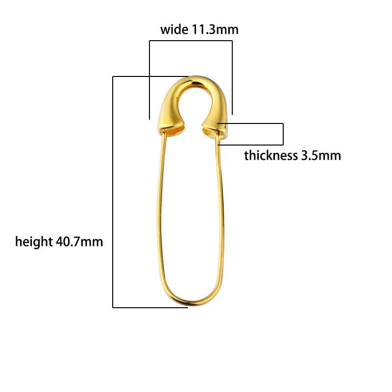 S925 Sterling silver Gold plated pin connection buckle brooch Handmade DIY jewelry accessories for men and women