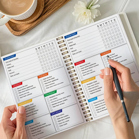 A5 Cleaning Planner,Weekly Cleaning Schedule, Home Organization Journal for  Stress-Free Home Organization and Housekeeping