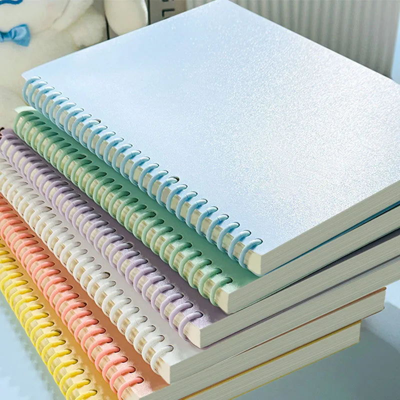 A4/A5/B5 Removable Spiral Notebook 60 Sheets Underline/Blank Loose Leaf Journal Macaron Binder for Students