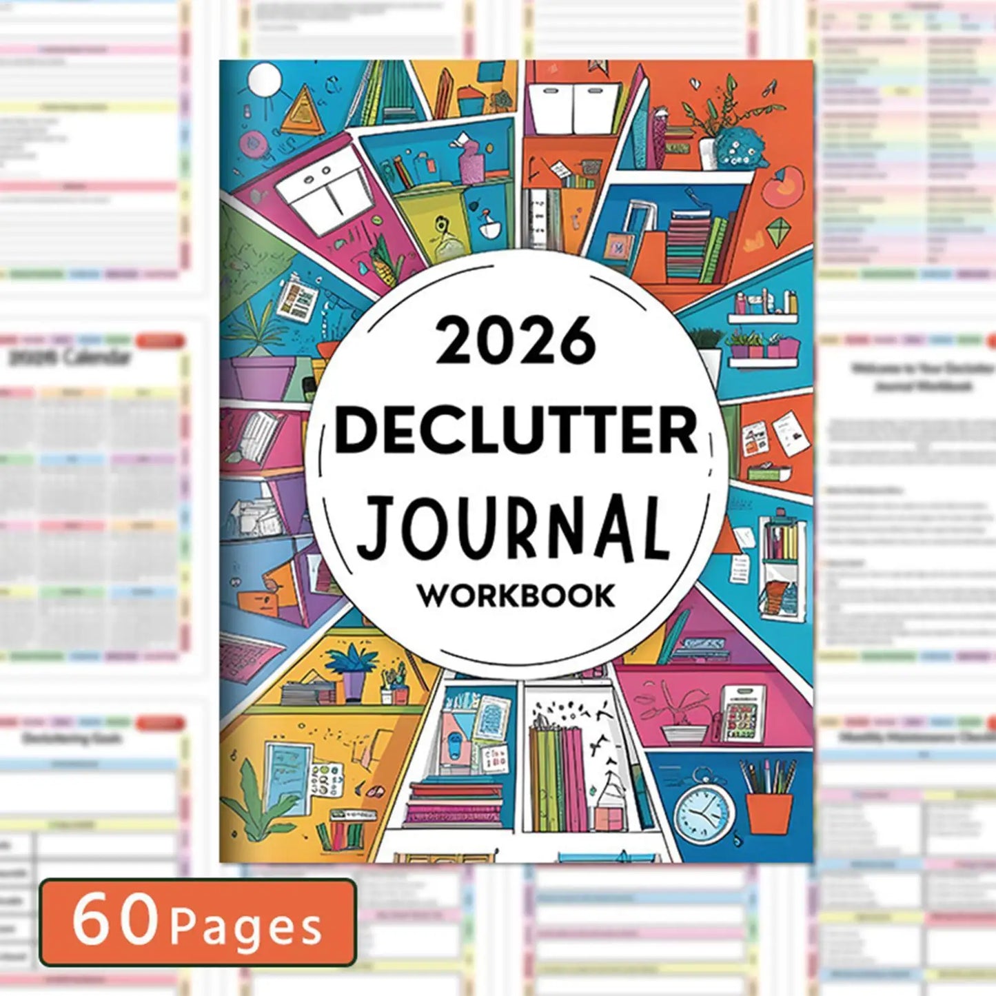 Declutter Planner 2026 Coloring Schedule Organizer Goal Planner Workbook Monthy Planner for Daily Task Management notebook
